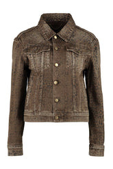 Printed denim jacket